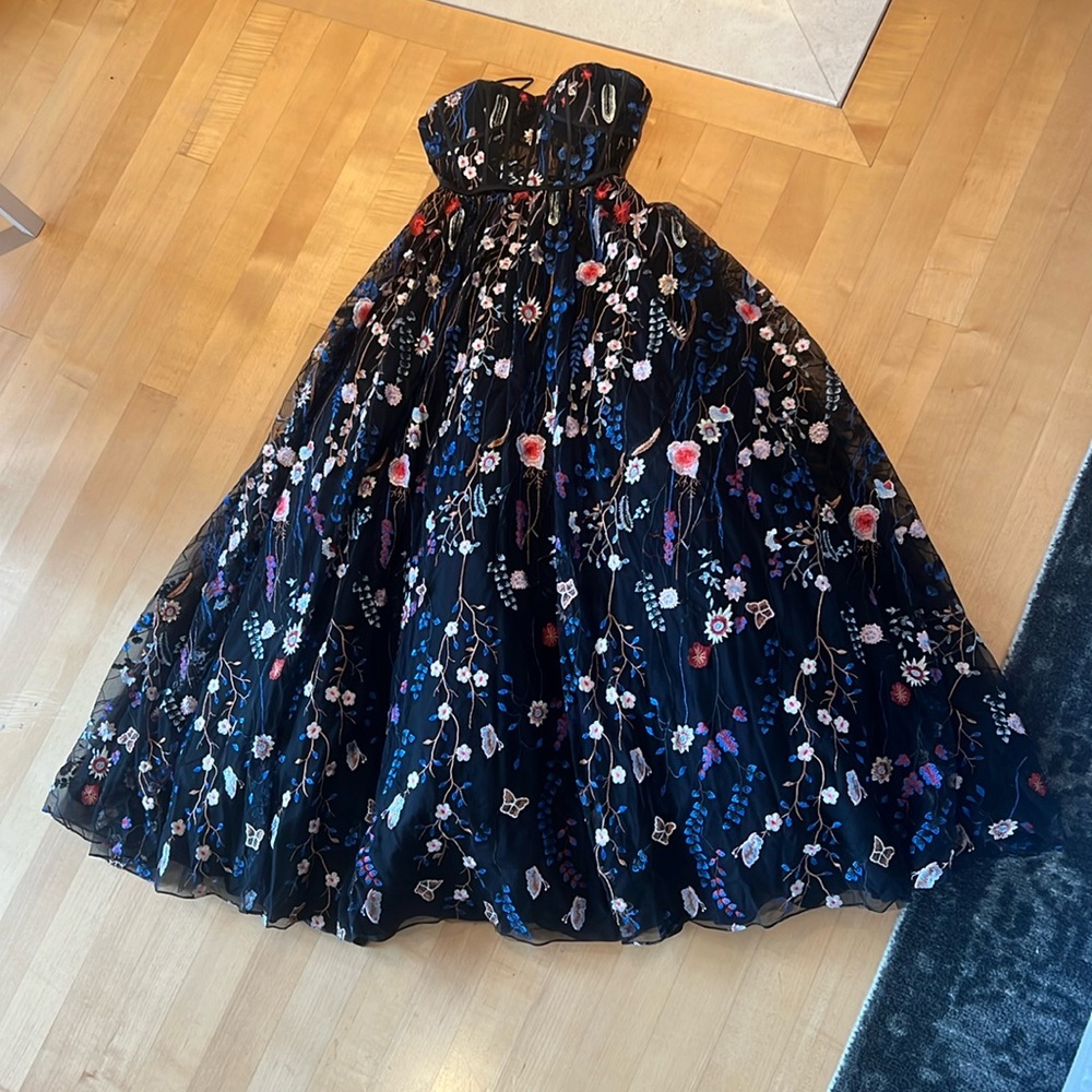 Clarisse embroidered ballgown, wedding, fancy, prom/graduation, corset, floral